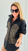 Run Wild Button-Up Blouse-Black-110 Short Sleeve Tops-7Mango7-Coastal Bloom Boutique, find the trendiest versions of the popular styles and looks Located in Indialantic, FL