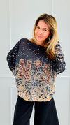Untamed Number 5 Italian St Tropez Sweater-140 Sweaters-Italianissimo-Coastal Bloom Boutique, find the trendiest versions of the popular styles and looks Located in Indialantic, FL