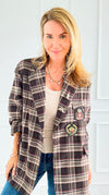 Bee Chic Italian Blazer- Brown-160 Jackets-TATTOO Z-Coastal Bloom Boutique, find the trendiest versions of the popular styles and looks Located in Indialantic, FL
