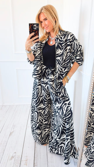 Caroline Italian Pant- Zebra
