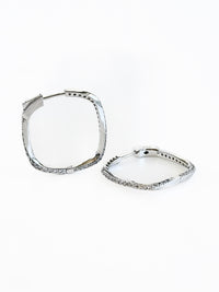CZ Square Hoops Earring-230 Jewelry-NYC-Coastal Bloom Boutique, find the trendiest versions of the popular styles and looks Located in Indialantic, FL