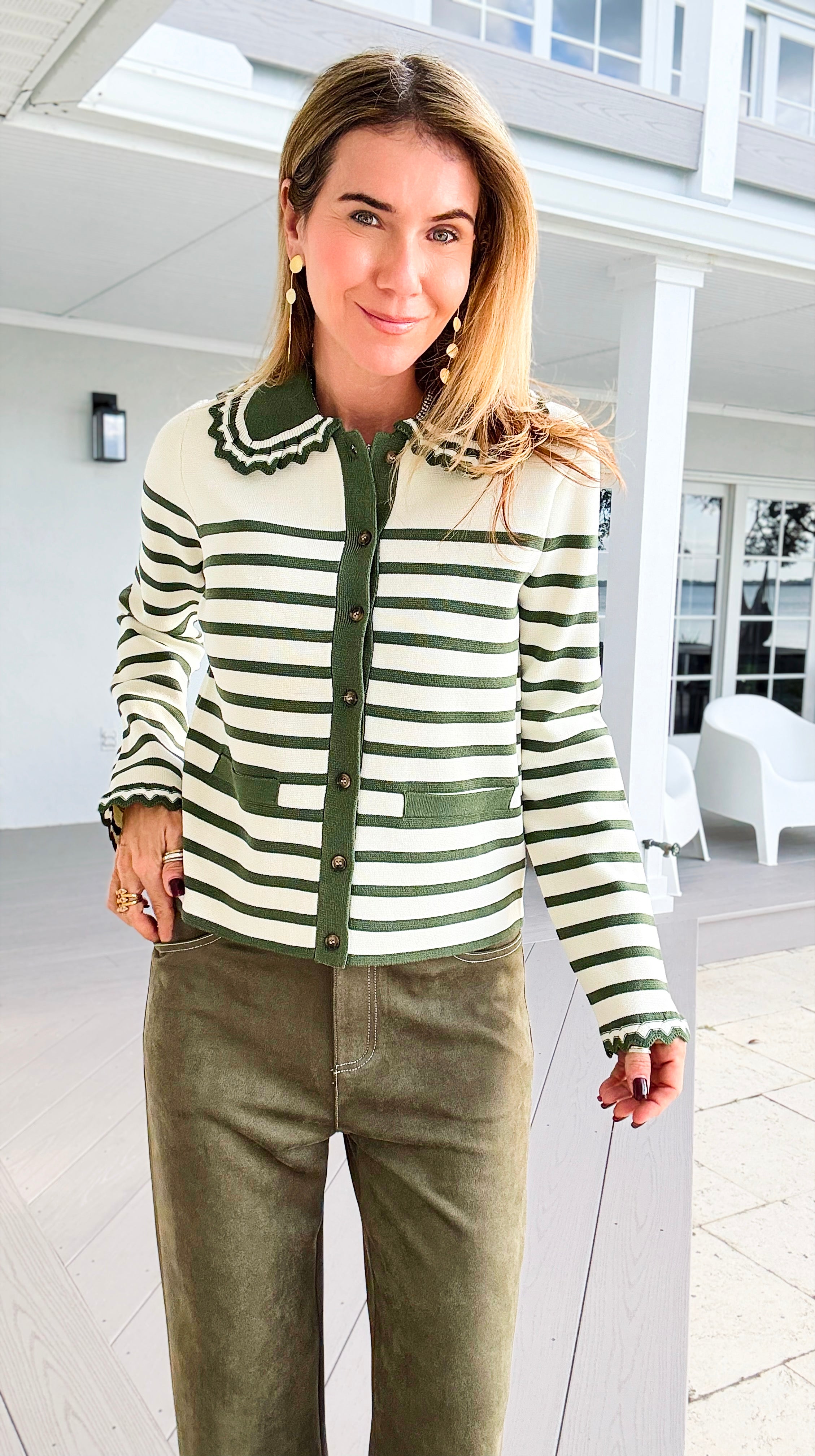 Presley Stripe Cardigan-140 Sweaters-rivir-Coastal Bloom Boutique, find the trendiest versions of the popular styles and looks Located in Indialantic, FL