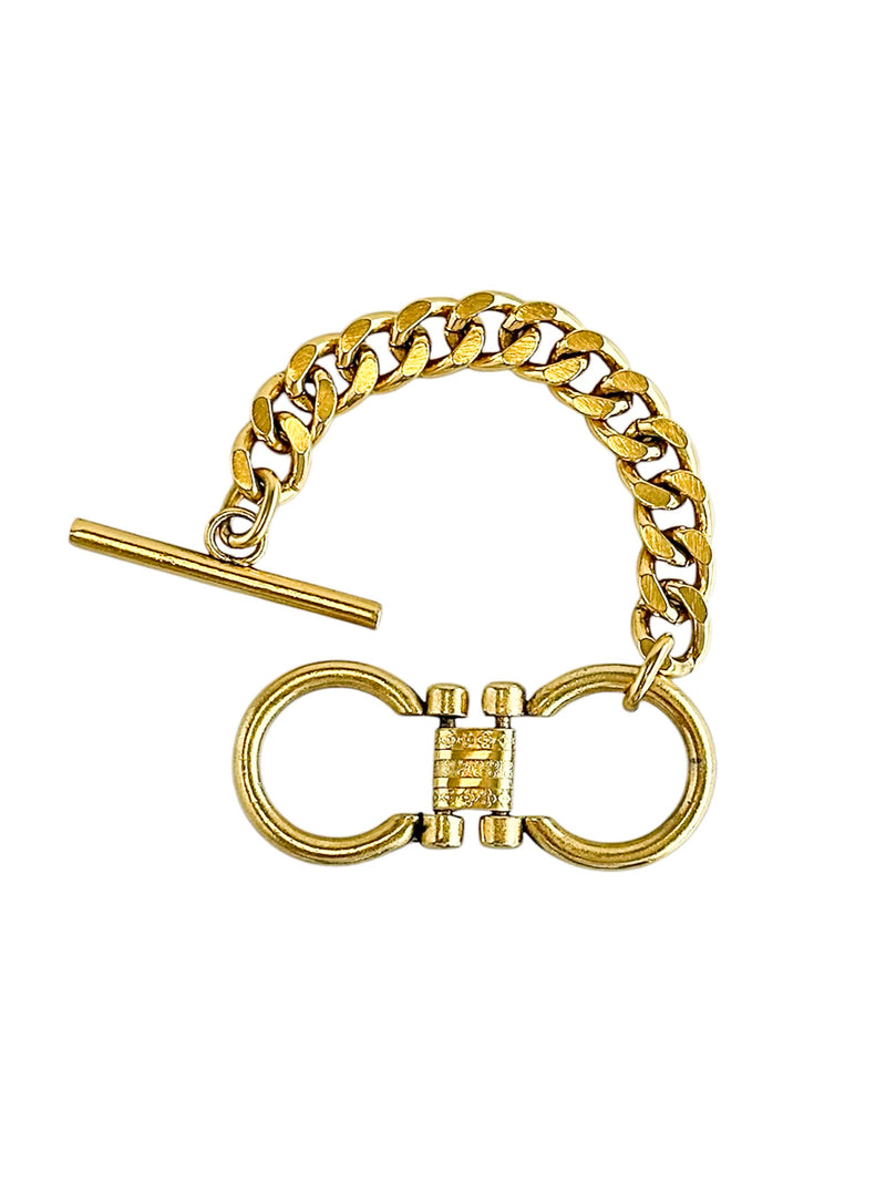 Cuban Link Horsebit Toggle Bracelet-230 Jewelry-YOCHI-Coastal Bloom Boutique, find the trendiest versions of the popular styles and looks Located in Indialantic, FL