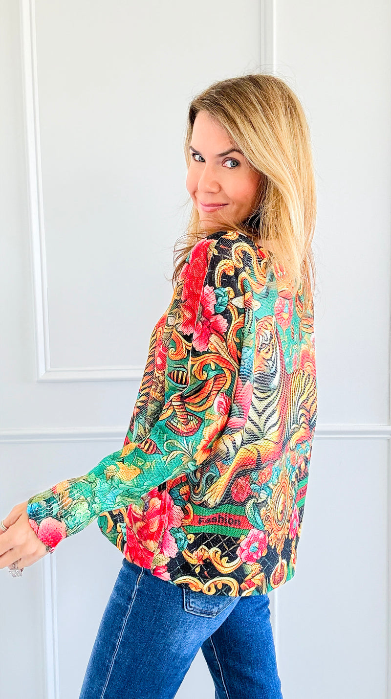 Fashion Hunter Italian St Tropez Knit-140 Sweaters-Italianissimo/SORPRESA-Coastal Bloom Boutique, find the trendiest versions of the popular styles and looks Located in Indialantic, FL