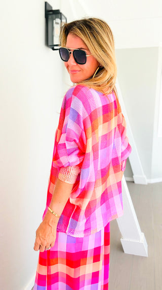 Sweet Check Italian St Tropez Knit