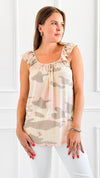 Ruffled Retreat Tank Top-100 Sleeveless Tops-Heimish-Coastal Bloom Boutique, find the trendiest versions of the popular styles and looks Located in Indialantic, FL