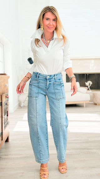 Utility Pocket Straight Leg Pants