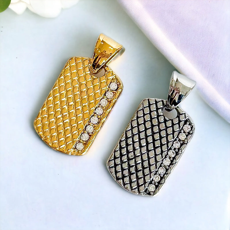 Stainless Steel Micropave bar Pendant-230 Jewelry-NYC-Coastal Bloom Boutique, find the trendiest versions of the popular styles and looks Located in Indialantic, FL