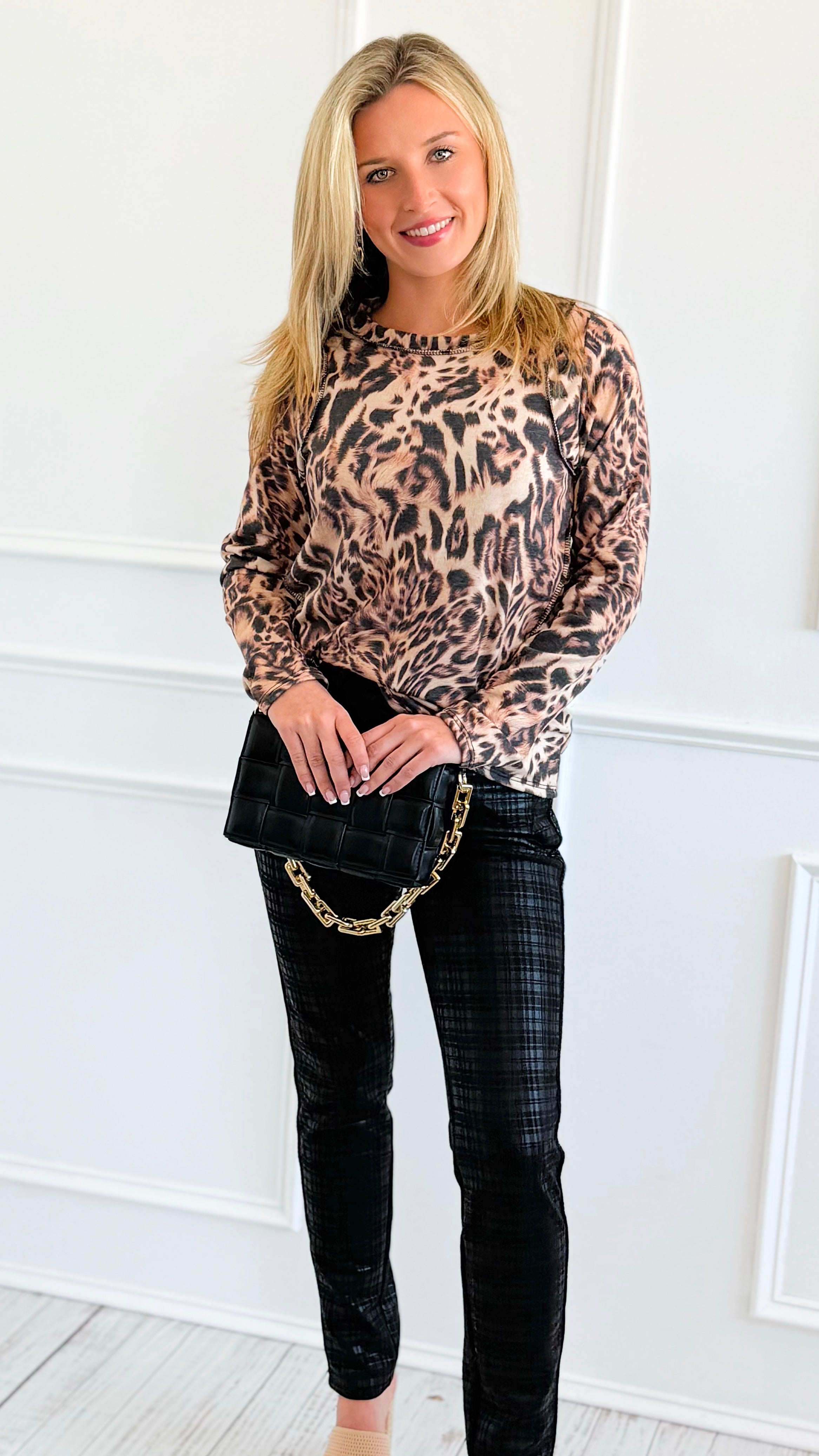 Soft Prowess Printed Top-110 Long Sleeve Tops-sew in love-Coastal Bloom Boutique, find the trendiest versions of the popular styles and looks Located in Indialantic, FL