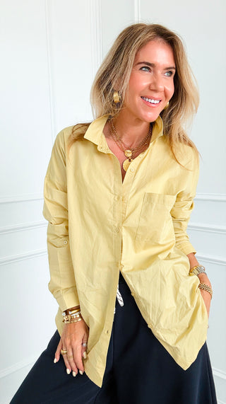 Classic Button-Up Top - Honey