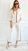 Refined Campus Buttoned Jacket -Ivory-160 Jackets-Joh Apparel-Coastal Bloom Boutique, find the trendiest versions of the popular styles and looks Located in Indialantic, FL