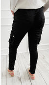 Cargo Wish List Italian Joggers- Black-180 Joggers-CRIS S.R.L.-Coastal Bloom Boutique, find the trendiest versions of the popular styles and looks Located in Indialantic, FL