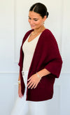 Willow Dusk Chenille Cardigan - Cabernet-150 Cardigans/Layers-Zenana-Coastal Bloom Boutique, find the trendiest versions of the popular styles and looks Located in Indialantic, FL