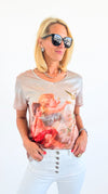 Heavenly Whispers V-Neck Top-110 Short Sleeve Tops-Chasing Bandits-Coastal Bloom Boutique, find the trendiest versions of the popular styles and looks Located in Indialantic, FL