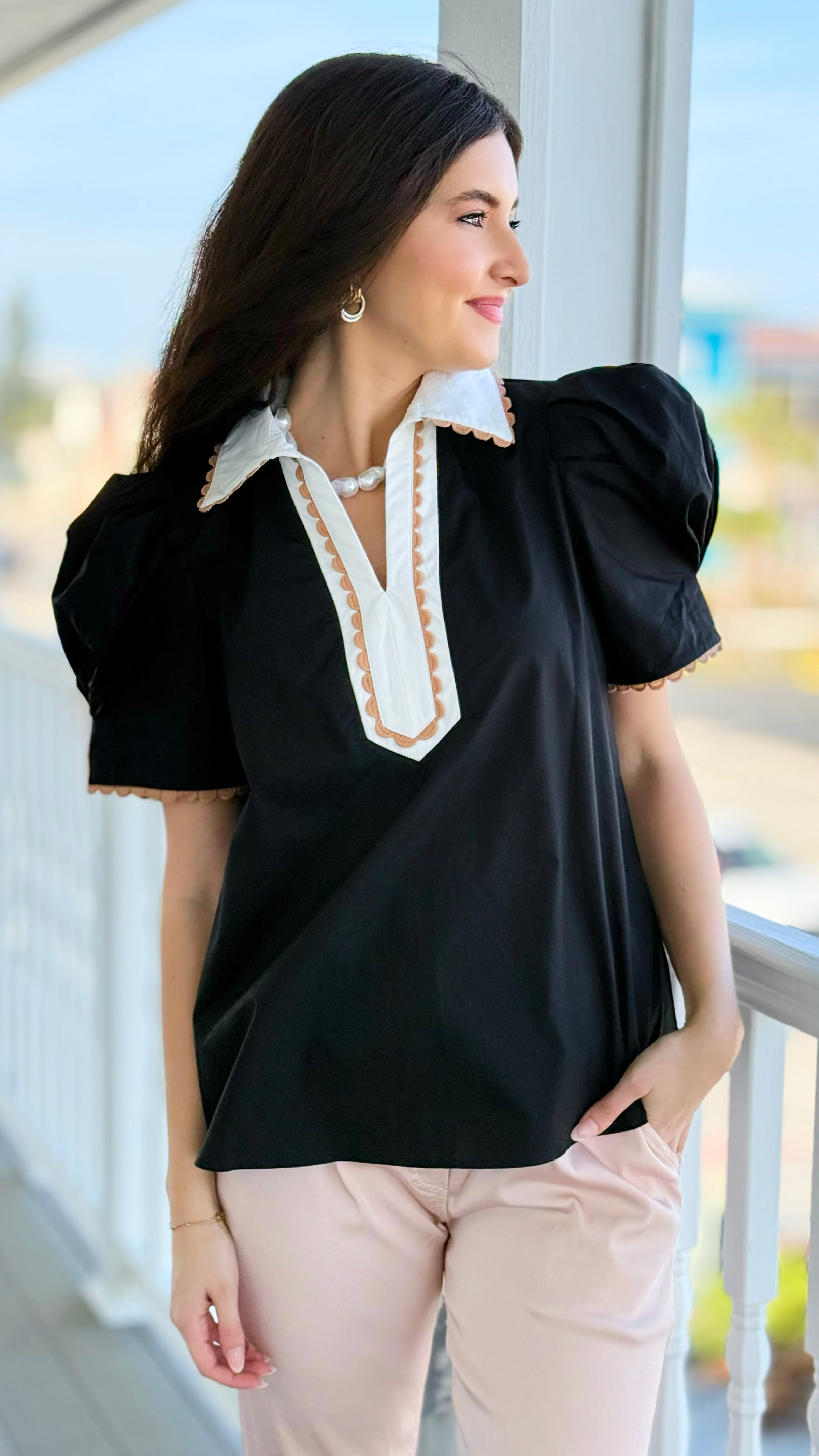 Polished Moments Puff Sleeve Top