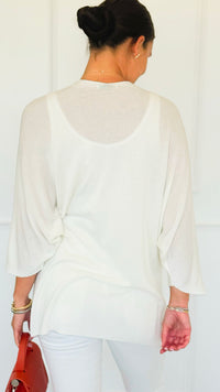 Sunday Italian Modal Cardigan- Off White-150 Cardigan Layers-Italianissimo-Coastal Bloom Boutique, find the trendiest versions of the popular styles and looks Located in Indialantic, FL