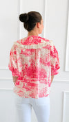 Countryside Reverie Puff Sleeve Top - Red-110 Short Sleeve Tops-GIGIO-Coastal Bloom Boutique, find the trendiest versions of the popular styles and looks Located in Indialantic, FL