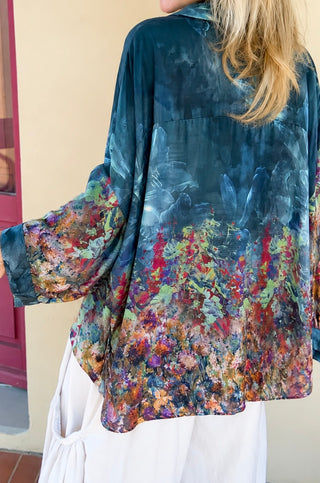 Pre Auth - Painterly Bloom Italian Blouse