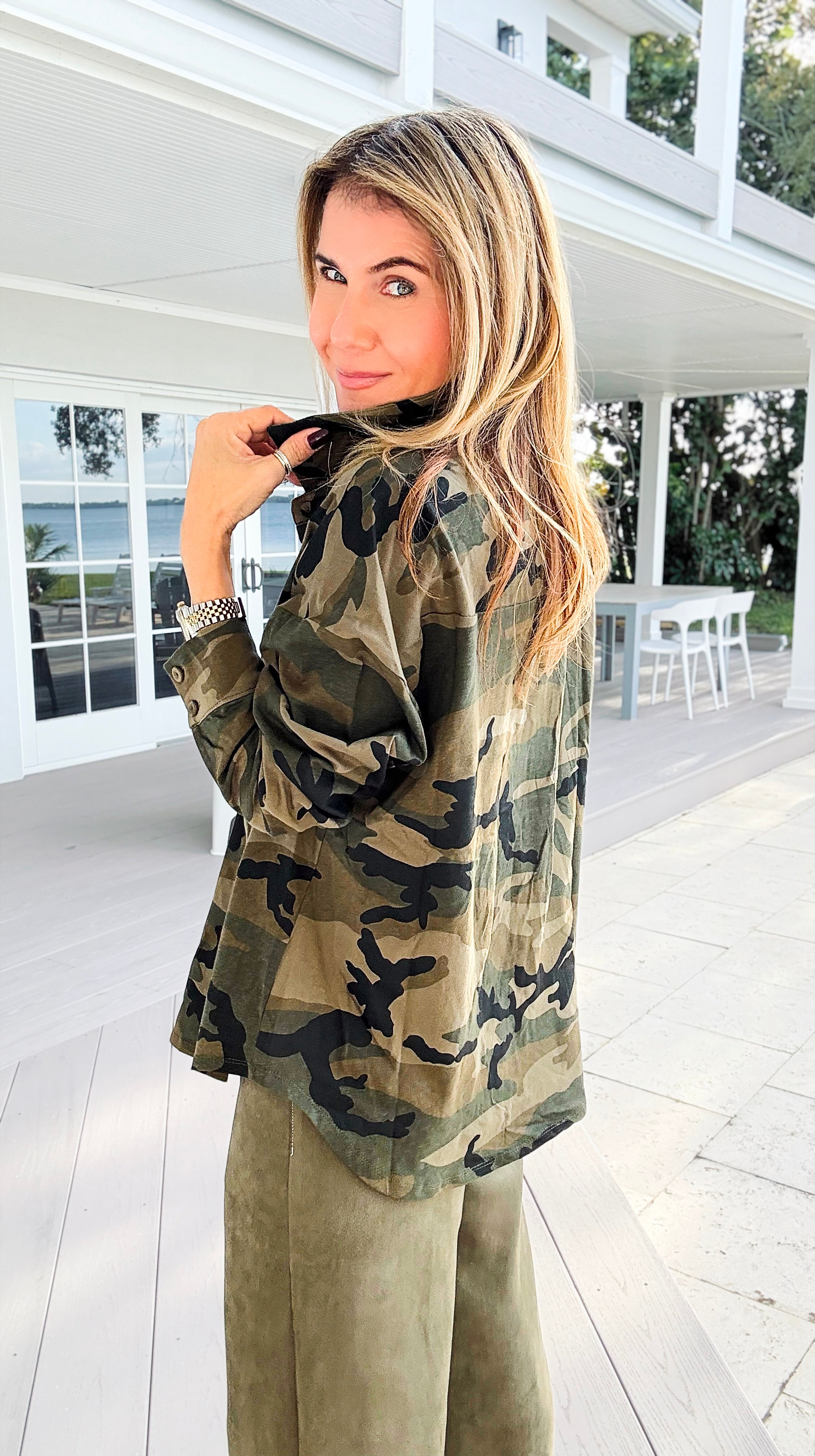 Rebel Bloom Embroidered Shirt-110 Long Sleeve Tops-Taelynn-Coastal Bloom Boutique, find the trendiest versions of the popular styles and looks Located in Indialantic, FL