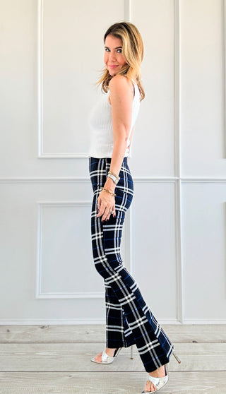 Heritage Plaid Pants - Navy-170 Bottoms-Must Have-Coastal Bloom Boutique, find the trendiest versions of the popular styles and looks Located in Indialantic, FL