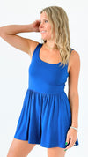 Double-Layered Tank Romper - Navy-200 Dresses/Jumpsuits/Rompers-Zenana-Coastal Bloom Boutique, find the trendiest versions of the popular styles and looks Located in Indialantic, FL