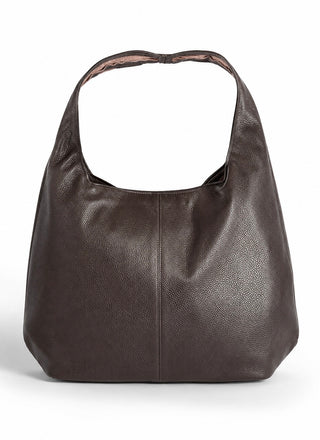 Italian Leather Hobo Bag- Chocolate