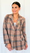 Social Plaid Italian Blazer-160 Jackets-AZUL MONACO-Coastal Bloom Boutique, find the trendiest versions of the popular styles and looks Located in Indialantic, FL