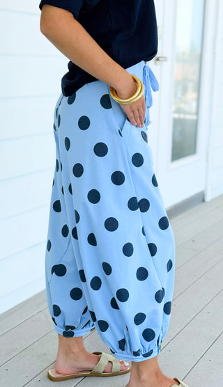 Playful Spot Pant - Lt Blue Navy