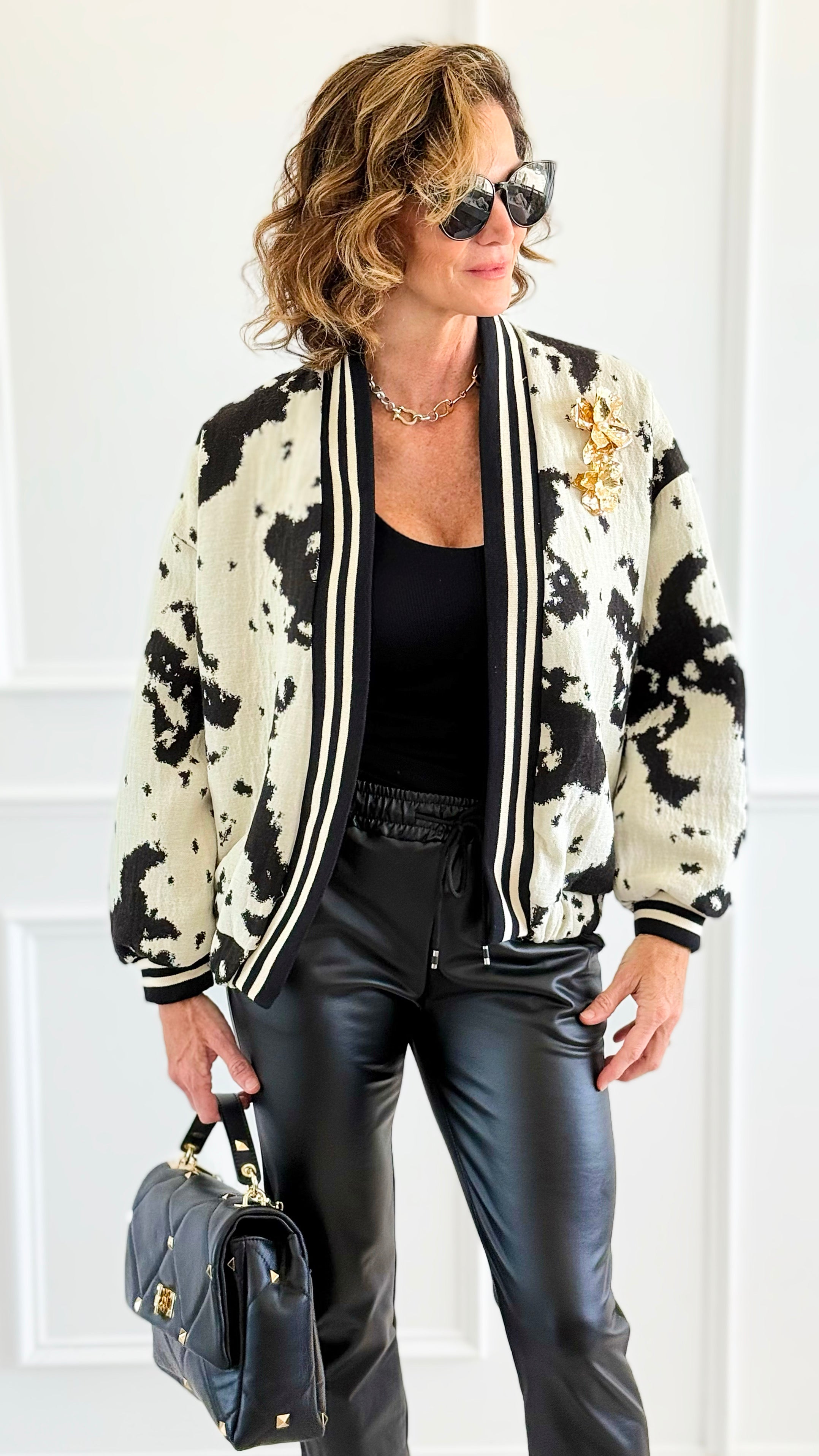 Golden Pearl Italian Jacket-160 Jackets-Mitica & Co-Coastal Bloom Boutique, find the trendiest versions of the popular styles and looks Located in Indialantic, FL