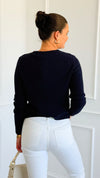 The Regent Cropped Cardigan Sweater-Navy-150 Cardigan Layers-Blu Pepper-Coastal Bloom Boutique, find the trendiest versions of the popular styles and looks Located in Indialantic, FL