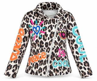 Leopard Peace Is Cool Italian Jacket