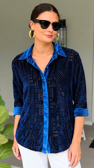 Velvet Geo Blouse