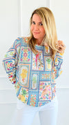 Tropical Windows Italian St Tropez Sweater-140 Sweaters-SORPRESA-Coastal Bloom Boutique, find the trendiest versions of the popular styles and looks Located in Indialantic, FL