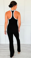 On-Track 2pc Athleisure Set-Black/White-210 Loungewear/Sets-RAE MODE-Coastal Bloom Boutique, find the trendiest versions of the popular styles and looks Located in Indialantic, FL