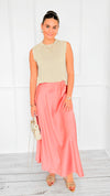 Isabella Italian Skirt- Dusty Rose-170 Bottoms-SEE YOU IN ROME-Coastal Bloom Boutique, find the trendiest versions of the popular styles and looks Located in Indialantic, FL