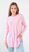 Hung Up Top - Cool Pink-130 Long Sleeve Tops-Mono B-Coastal Bloom Boutique, find the trendiest versions of the popular styles and looks Located in Indialantic, FL