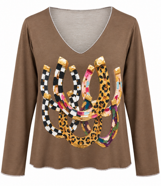 Wild Luck Lurex Trim Italian Top