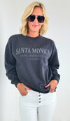 Santa Monica Leisure Sweatshirt-130 Long Sleeve Tops-reflex-Coastal Bloom Boutique, find the trendiest versions of the popular styles and looks Located in Indialantic, FL