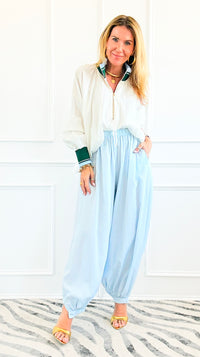 Soft Motion Italian Pants- Sky Blue