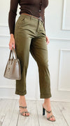 Chino Breeze Trousers - Olive-170 Bottoms-Active Basic-Coastal Bloom Boutique, find the trendiest versions of the popular styles and looks Located in Indialantic, FL
