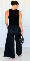 Pocket Glam Italian Flare Leg Pant- Black-100 Pants-TATTOO Z-Coastal Bloom Boutique, find the trendiest versions of the popular styles and looks Located in Indialantic, FL