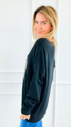 Studded Stilettos Italian Sweater-140 Sweaters-CRIS S.R.L.-Coastal Bloom Boutique, find the trendiest versions of the popular styles and looks Located in Indialantic, FL