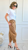 Relax & Go Italian Barrel Pant- Camel-100 Pants-VANESSA-Coastal Bloom Boutique, find the trendiest versions of the popular styles and looks Located in Indialantic, FL
