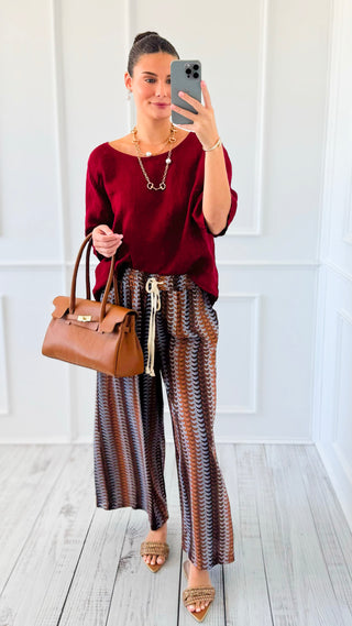 Tidal Lines Italian Pants