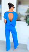 Elevated Relaxed Wide-Leg Pants - Ocean Blue-100 Pants-Rae Mode-Coastal Bloom Boutique, find the trendiest versions of the popular styles and looks Located in Indialantic, FL