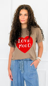 Love Mood Italian Graphic tee- Camel-110 short Sleeve Top-V SKY-Coastal Bloom Boutique, find the trendiest versions of the popular styles and looks Located in Indialantic, FL