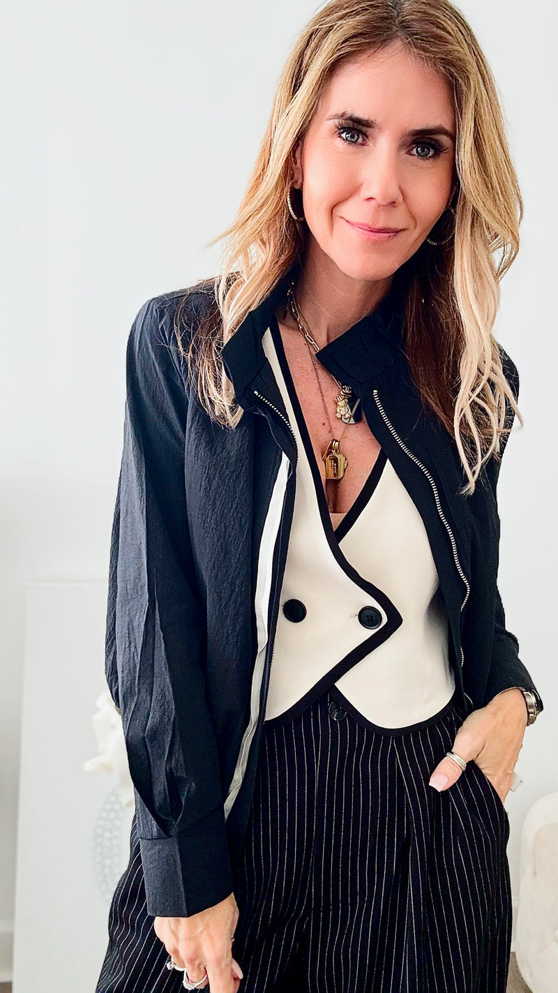 Timberlane Woven Jacket - Black-160 Jackets-Joh Apparel-Coastal Bloom Boutique, find the trendiest versions of the popular styles and looks Located in Indialantic, FL