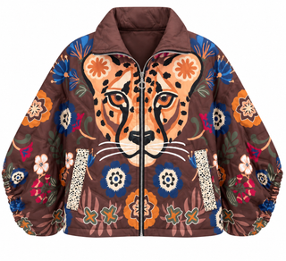 Untamed Bloom Quilted Italian Zip Up Jacket