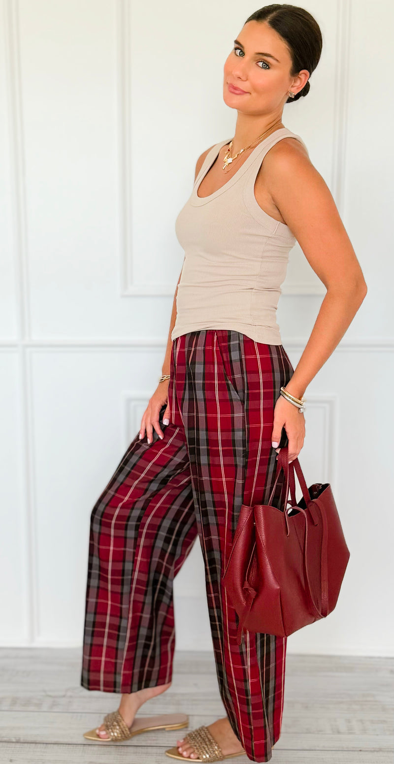Wide-Leg Cotton Lounge Pants-170 Bottoms-Blu Pepper-Coastal Bloom Boutique, find the trendiest versions of the popular styles and looks Located in Indialantic, FL