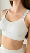 One Size White w/ Blue & White Straps Bra - LD Market-220 Intimates-Strap-its-Coastal Bloom Boutique, find the trendiest versions of the popular styles and looks Located in Indialantic, FL